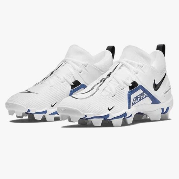 NIKE Alpha Menace 3 Shark Mid Football Cleats US Men's Size 10 CV0582-101 NEW - Picture 1 of 5